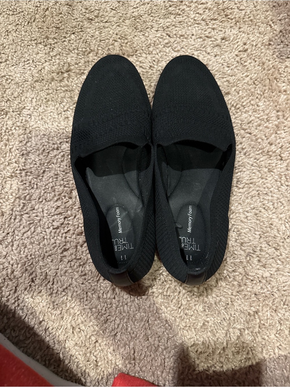 Black Slip-On Knit Sneakers - Memory Foam